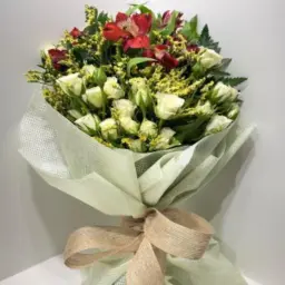 Alstroemeria with Baby Rose Bouquet